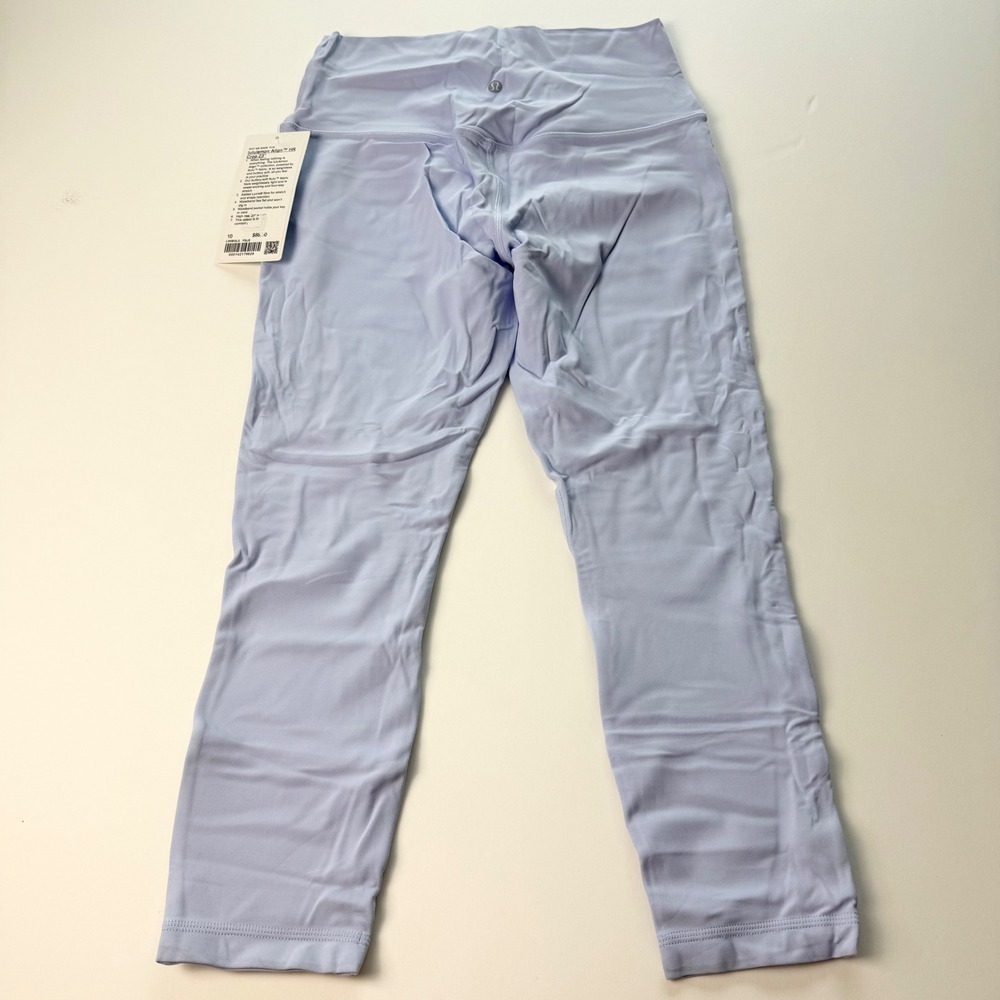 Lululemon Align High Rise Crop 23" Pastel Blue Nulu Yoga Leggings LW6BGLS Size10